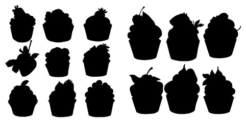 Cupcake silhouettes