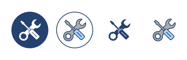 Repair tools icon vector. tool sign and symbol. setting icon. Wrench and screwdriver. Service