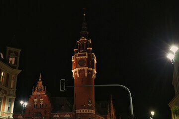 Dahme Mark - Brandenburg - Deutschland - Nacht - Rathaus - Teltow - Fläming - Powered by Adobe