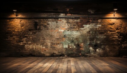 Dark and moody abstract background with textured black brick wall for design inspiration