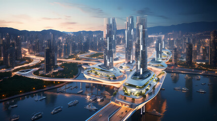 generative ai, Artistic Vision of Busan: Urban Innovation Rising