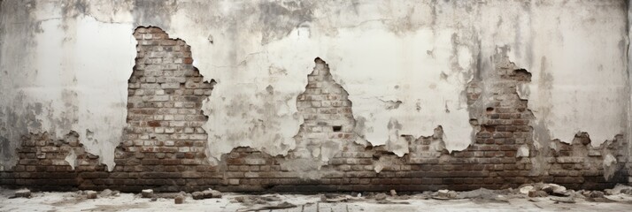 Obraz premium Aged white brick wall texture background for rustic and vintage inspired interior designs