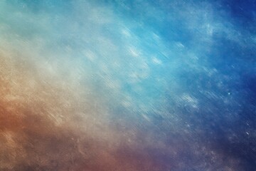 2 colors abstract watercolor background for design. Color gradient, brown and blue iridescent, bright, fun. Rough, grain, noise, grungy