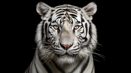 Beautiful portrait of a white tiger - Powered by Adobe