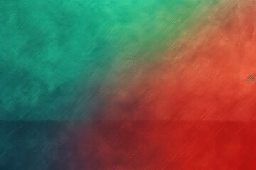2 colors abstract watercolor background for design. Color gradient, red and green iridescent, bright, fun. Rough, grain, noise, grungy