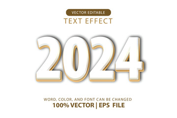 vector editable text 3d effect happy new year 2024 design template for celebration of the new year 2023 to 2024