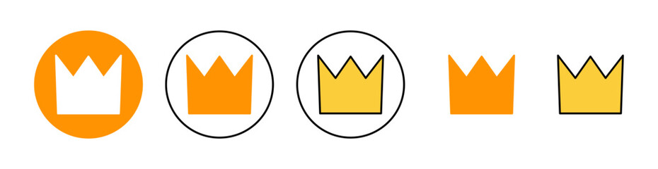 Crown icon set for web and mobile app. crown sign and symbol
