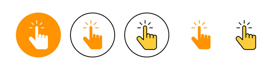 Hand cursor icon set  for web and mobile app. cursor sign and symbol. hand cursor icon clik