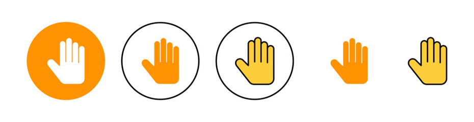 Hand icon set  for web and mobile app. hand sign and symbol. hand gesture
