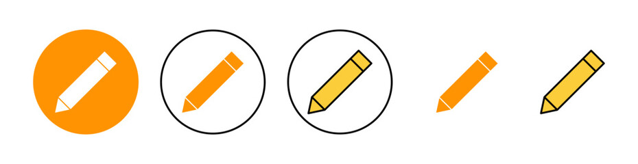 Pencil icon set for web and mobile app. pen sign and symbol. edit icon vector