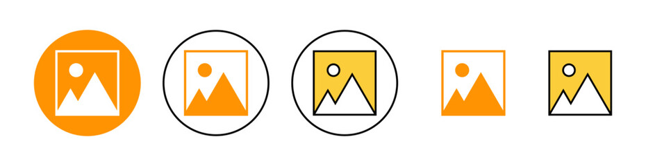 Picture icon set for web and mobile app. photo gallery sign and symbol. image icon