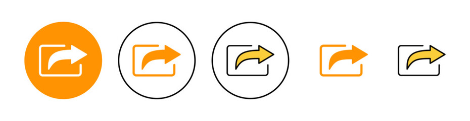 Share icon set for web and mobile app. Sharing sign and symbol