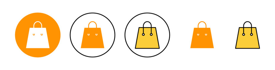 Shopping bag icon set for web and mobile app. shopping sign and symbol