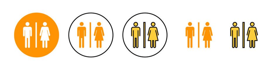 Toilet icon set for web and mobile app. Girls and boys restrooms sign and symbol. bathroom sign. wc, lavatory