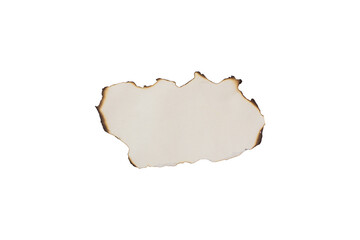 old paper fire isolated on white background, clipping path