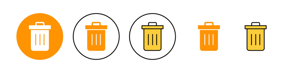 Trash icon set for web and mobile app. trash can icon. delete sign and symbol.