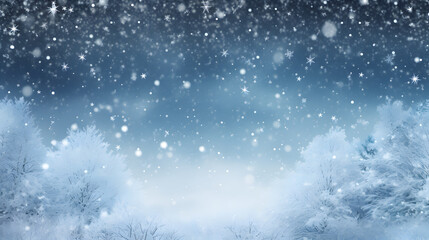 photo of christmas celebration in winter snow background copy space