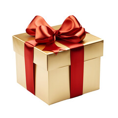 Fototapeta premium golden gift box transparent background