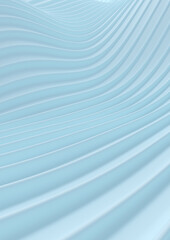 Wave band surface abstract background. 
3D illustration.