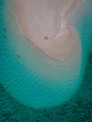 Koh Lipe Island Southern Thailand with turqouse colored ocean and white sandy beach at Ko Lipe