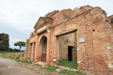ancient ruins of Ostia Antica in Rome, Italy 