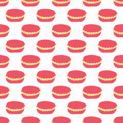 macaroon pink france sweet cafe pattern textile