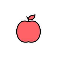 Apple icon set illustration. Apple sign and symbols for web design.