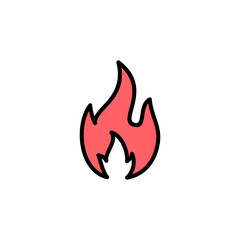Fire icon set illustration. fire sign and symbol