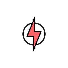 Lightning icon set illustration. electric sign and symbol. power icon. energy sign