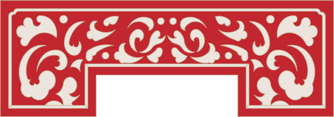 Luxury festive Chinese oriental traditional culture premium classical decoration red gold line art design vector illustration. Covers, greeting cards, logos, packaging, posters, backgrounds -Greeting 