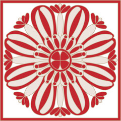 Luxury festive Chinese oriental traditional culture premium classical decoration red gold line art design vector illustration. Covers, greeting cards, logos, packaging, posters, backgrounds -Greeting 