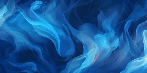 Blue fluid smoke abstract web background - generative ai