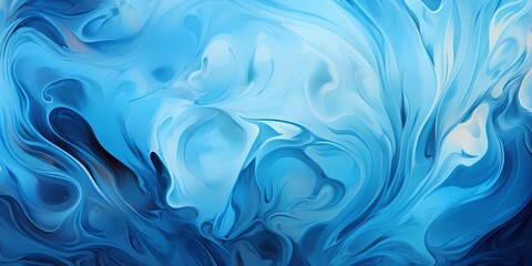 Fototapeta premium Blue fluid smoke abstract web background - generative ai