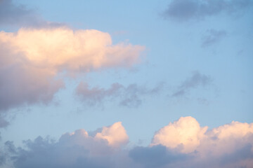 Beautiful sunset sky with cloud.
