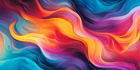 Colorful fluid smoke abstract web background - generative ai