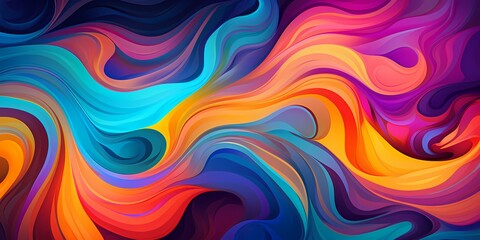 Colorful fluid smoke abstract web background - generative ai