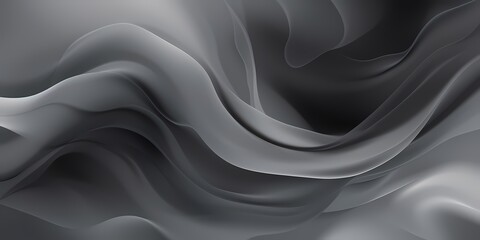 Fototapeta premium Gray fluid smoke abstract web background - generative ai