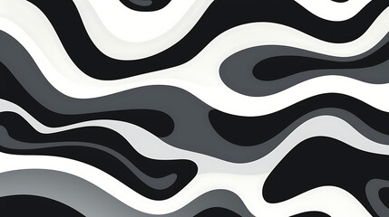 Organic simple repetative shapes like water flowing in the style of a black and white drawing