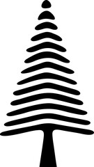 Christmas tree icon vector illustration. Simple pine silhouette stylized design element - obrazy, fototapety, plakaty