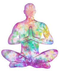 watercolor yoga poses. This image is part of a set of 50 yoga poses perfect for creating beautiful designs, for your website, social networks, products, etc. 