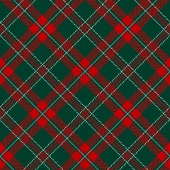 Tartan seamless pattern, red and green can be used in fashion decoration design. Bedding, curtains, tablecloths 