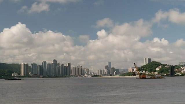 Delayed Shooting of Urban Landscape in Macau, China