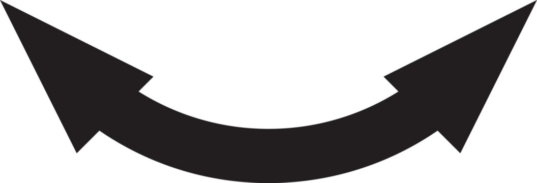 Arrow icon No outline Black