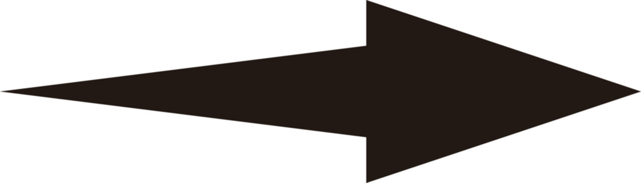 Arrow icon No outline Black