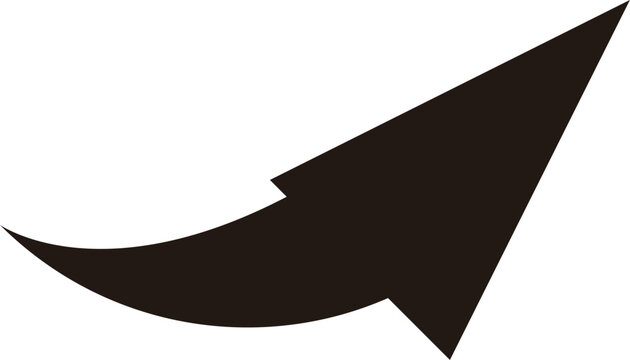 Arrow icon No outline Black