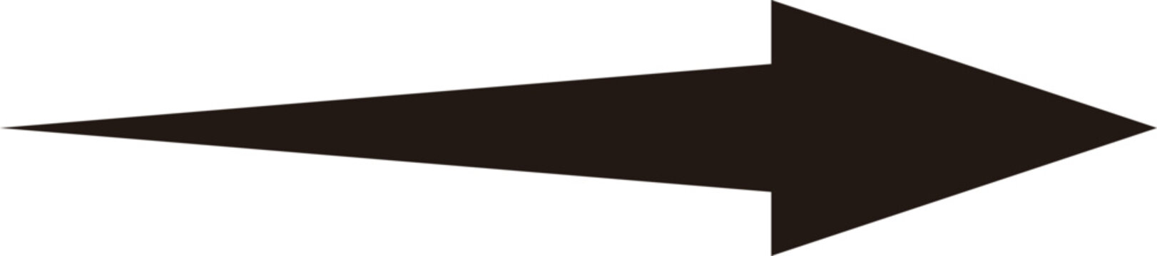 Arrow icon No outline Black
