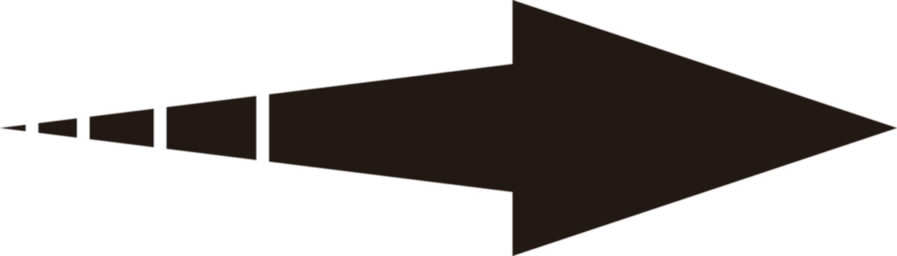 Arrow icon No outline Black