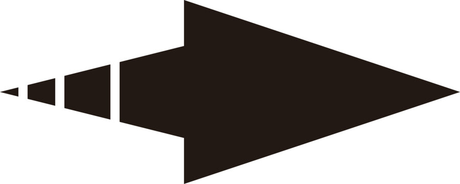 Arrow icon No outline Black