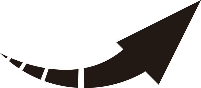 Arrow icon No outline Black