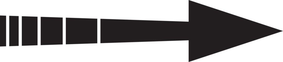 Arrow icon No outline Black